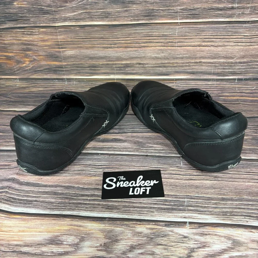 Kuru Kivi Women's Black Comfort‎ Slip On Leather Shoes 7.5 Wide